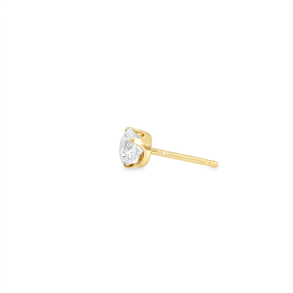 0.5ct Lab Grown Diamond Solitaire Pierced Earrings | D/VVS2/3EX | with IGI certificate | Wholesale