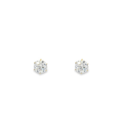 1.0ct Lab Grown Diamond Solitaire Pierced Earrings | D/VVS2/3EX | with IGI certificate | Wholesale