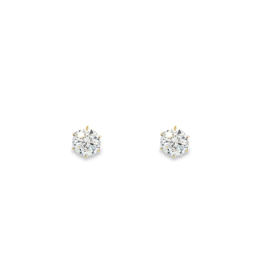 1.0ct Lab Grown Diamond Solitaire Pierced Earrings | D/VVS2/3EX | with IGI certificate | Wholesale