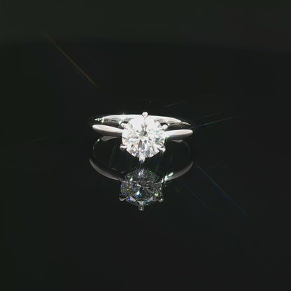 ソリティアリング Round Brilliant 1.0ct 最高グレード | D / VVS2 /IDEAL-3EX｜IGI鑑定書付き