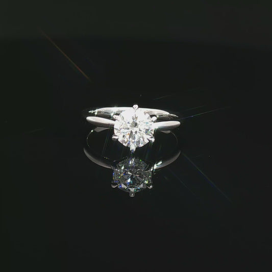 ソリティアリング Round Brilliant 0.3ct 上位グレード | E-F / VS / EX-VG｜IGI鑑定書付き