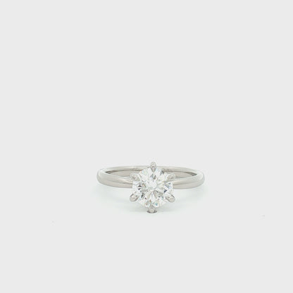 1.0ct Lab Grown Diamond Solitaire Ring | D/VVS2/3EX | with IGI certificate | Wholesale