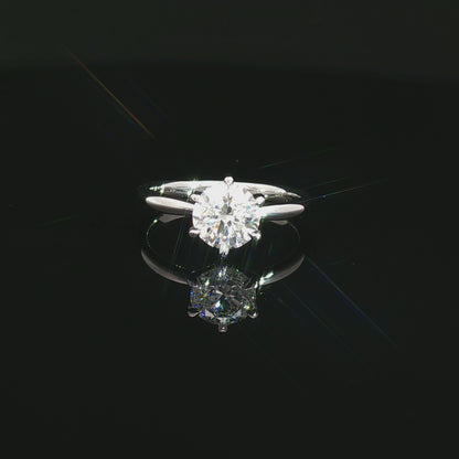 1.0ct Lab Grown Diamond Solitaire Ring | D/VVS2/3EX | with IGI certificate | Wholesale