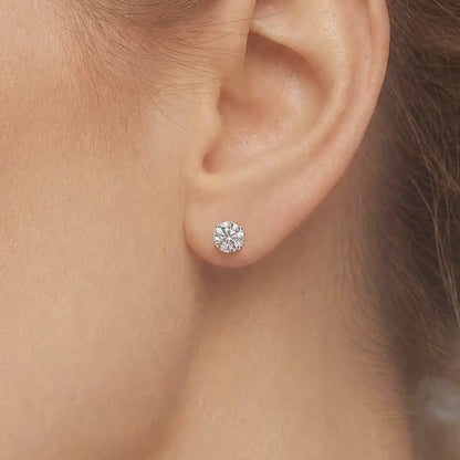 0.5ct Lab Grown Diamond Solitaire Pierced Earrings | D/VVS2/3EX | with IGI certificate | Wholesale
